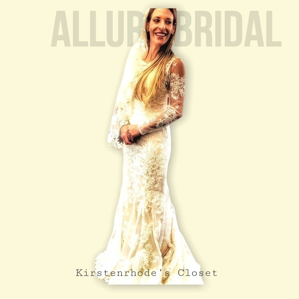 Allure bride bridal gown with lace and train inc,veil​​​​​​​​​